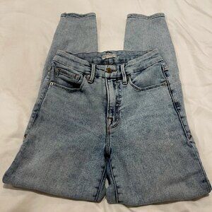 Good American Good Legs Chew Hem Crop Skinny Jeans BLUE837, Size 2Sz 2/26